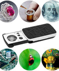 Two Pack Jewelers Loupe With Light 30X 60X 90X Triple Magnification For Coin Diamonds Gems Jewelry And Stamps Includes Spare Batteries