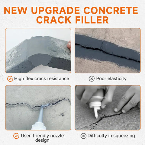 Heavy Duty Concrete Crack Filler For Driveways, Walkways, And Patios, Self Leveling Waterproof Outdoor Caulking Glue application