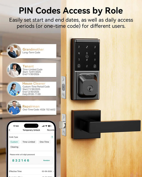 Keyless Entry Door Lock With Handle Set And Fingerprint Smart Deadbolt Featuring Touchscreen Keypad Apps And Fob Cards For Smooth Home Access And No Stress Crib Security Game Changer Fo Sho Installations