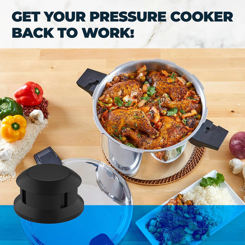 Cooked chicken in pressure cooker with Overpressure Plug Replacement Part For Mirro Mirro-Matic Pressure Cookers And Canners