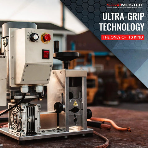 Heavy Duty Automatic Wire Stripping Machine For Copper And Aluminum Cables Up To 1.75 Inches on industrial surface