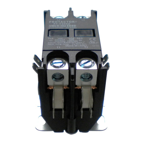 Heavy Duty 40 Amp 2 Pole AC Contactor With 24 Volt Coil Universal Fit For Air Conditioning Systems, black with terminals.