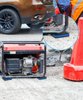 Construction site with a generator on Eight Pack Beefy Rubber Anti Vibration Pads 4 Inch Square Seven Eighths Inch Thick for stability