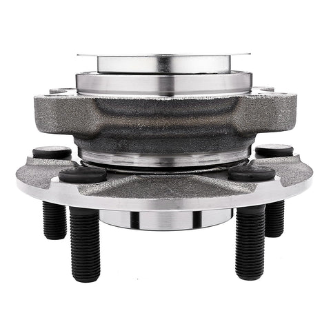 Front view of Front Wheel Hub Bearing Assembly Pair For 2008 To 2013 Nissan Rogue, 2014 To 2015 Rogue Select, 2007 To 2012 Sentra SE-R And SE-R Spec V, 5 Lug Wheel Bearing With ABS, Direct Bolt On Replacement For A Smooth Quiet Ride