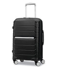 Samsonite hard shell carry-on luggage black spinner, lightweight and scratch-resistant, TSA approved expandable suitcase for travel