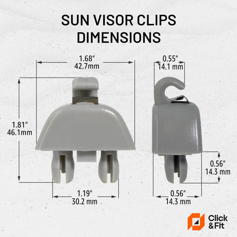 Sun Visor Clip Bracket Replacement For Audi A6 A7 A8 S6 S7 S8 And VW Passat 2012 2015 dimensions illustration.