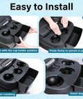 Installation guide for Dodge Ram Center Console Hanging Organizer Box in 2013-2026 Ram 1500 2500 3500 armrest cup holder expander