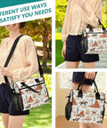 Desert Cowboy Insulated Lunch Bag With Adjustable Shoulder Strap Reusable Cooler Tote, shown in 9L size with desert print