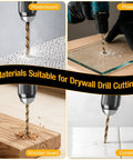 50 Pcs Drywall Rotor Tips 5 32 In Guide Point Cutting Bits drilling plasterboard, plastic, wooden board, and ceramic.