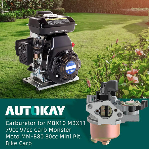 Plug And Play Carburetor For MBX10 MBX11 79cc 97cc Mini Pit Bike 80cc MM B80 Replacement Part 16100 ZOD 003 displayed in garden