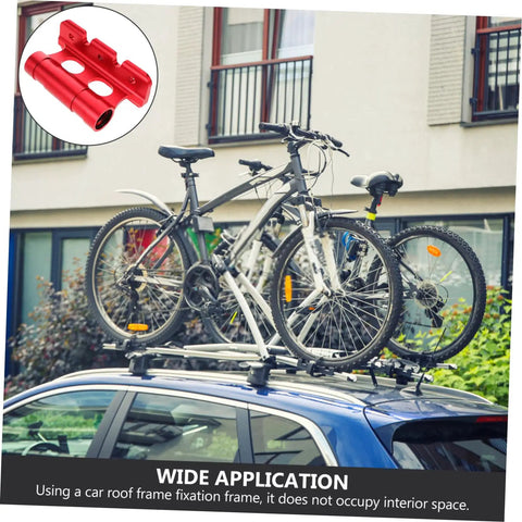 Fork Mount Bracket For Car Roof Racks With Quick Release Easy Install Built Tough And Secure, Ride Ready Bike Carrier Mount with two bicycles on rooftop.
