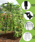 Super Sturdy 7 Foot Garden Arch Trellis For Climbing Plants In Backyard Raised Beds Heavy Duty Coated Metal Arbor For Vegetables