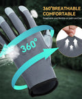 Womens Deerskin Leather Work Gloves With Breathable Back For Gardening And Yard Work, Great Grip On Pruners And Tools, Touchscreen Thumb And Index For Easy Phone Use, EN388 3133X Protection For Driving, Comfortable Fit Small, showing breathable and flexible back design.