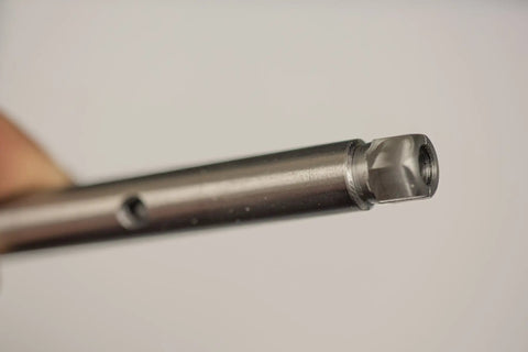 Close-up of the Heavy Duty 9 Inch Collet Extension For Die Grinders with a square shaft for enhanced grip in tight spaces.