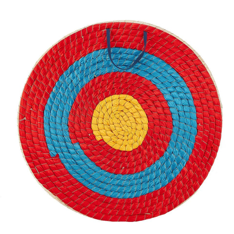 20 Inch 5 Layer Traditional Straw Archery Target Hand Made 4 Inch Thick For Outdoor Shooting Practice With Silk Surface