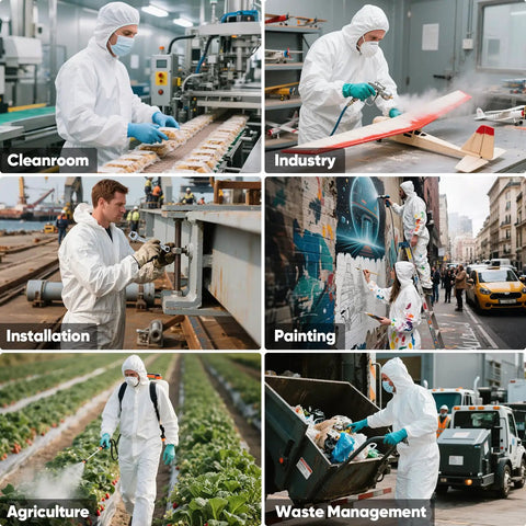 Go Getter Breathable Hazmat Suit And Disposable Coveralls serving up slick full body protection in various professional settings.