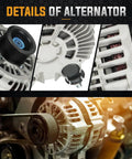 Close-up of Beefed-Up 12V 130 Amp Alternator Replacement For Quest 2011-2017, Murano 2009-2014, Altima 2007-2010, Maxima 2009-2010 3.5L