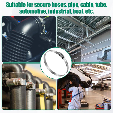 30 Pack 4 Inch Stainless Steel Hose Clamps Beefy Heavy Duty Adjustable From 3-29/50 To 4-49/100 Inches 91-114 mm Worm Gear Clamps
