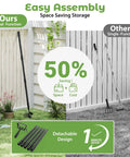 Comparison of dual-function 2 In 1 Heavy Duty Garden Hoe With 62 Inch Long Handle and single-function tools, detachable design shown