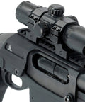 Close-up of 12 Gauge Optic Mount For Shotguns With Full Length Picatinny Rail And Bead Sight Access Matte Black Aluminum