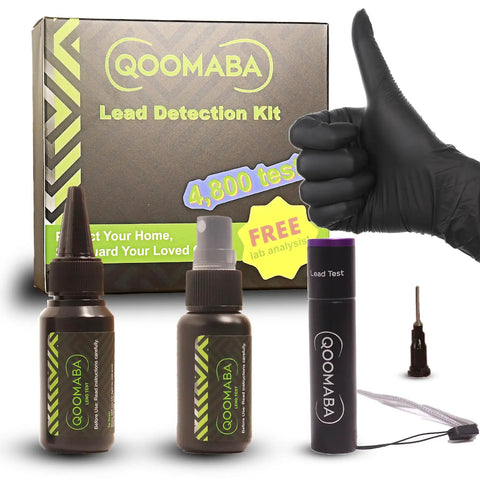 All In One Lead Test Kit For Dishes Ceramics Glassware Toys And Painted Surfaces With Instant Swabs And Free Lab Analyses Included Two Bottle Lead Tester For Homes Schools And Daycare Easy To Use No Brainer featuring kit components and bottles