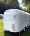 Ready To Roll Fully Equipped Mobile Food Trailer With Custom Kitchen Setup For Concessions Or Coffee Cart Turnkey Deal Built Dope For Busy Street Vendors And Outdoor Markets All Week Long, rear view with lights.