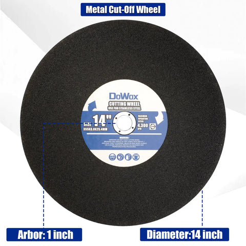 14 Inch Metal Cutting Saw Blade With 66 Tooth For Heavy Duty Chop Saws 1 Inch Arbor 2.6 mm Thin Kerf For Clean Finish Up To 1500 RPM