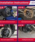 Installation steps for Brake Drum Hub Repair Kit With Shoes And Springs For TXT Golf Carts 1996 Up Electric Models