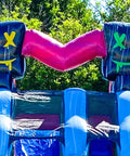 Top view of Epic 19 Foot Level Up Water Slide With Detachable Deep Pool For Kids And Adults With Blower Commercial Grade Outdoor