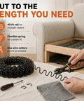 No Sweat Couch Fixes With This Heavy Duty 9 Gauge Upholstery Springs Roll 49 Foot High Carbon Steel Sofa Spring Replacement for custom fit repairs.