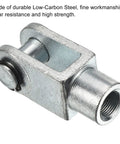 Heavy Duty M20x1.5 Air Cylinder Rod Clevis End Y Connector 94mm Length Female Thread Foot Mount 1 Pack Built To Last Industrial Automation Grade Silver Durable Low Carbon Steel Construction For Long Lasting Performance, silver steel clevis end