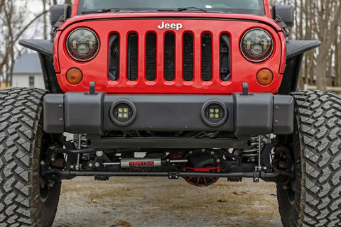 Front Bumper Caps For Jeep Wrangler JK 2007 2018 Rock Crawler Stubby Conversion Nylon Caps Improve Approach Angles