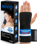 Unisex Adjustable Wrist Brace For Carpal Tunnel Relief With Day And Night Support, shown on hand beside product box.