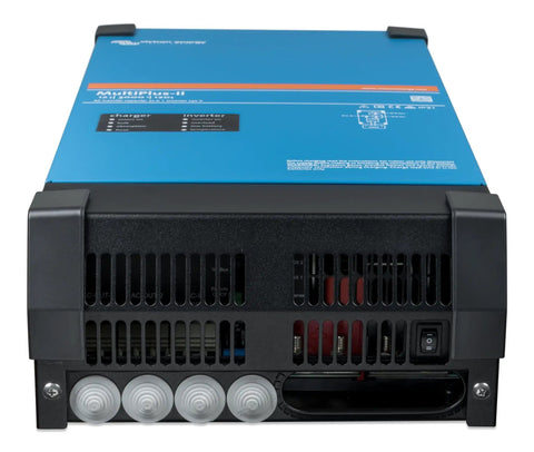 Front view of MultiPlus-II Pure Sine Wave Inverter Charger For 12-Volt Systems, 3000VA 120V Output, 120Ah Battery Ready
