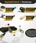 Gator Roof Anchor Kit features high-tension snap hooks, polyamide lifeline rope, alloy steel rope grab, and shock absorber.