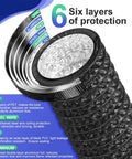 Cross-section of 4 Inch Dryer Vent Hose 6.55 Feet Long Aluminum Foil Flexible Ducting with labeled layers