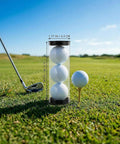 Clear Golf Ball Display Tubes With Caps, See Through PVC Ball Holders For Collectors To Show Off, 4 Pack on golf course