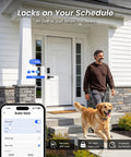Sick Matte Black Wifi Smart Fingerprint Deadbolt Front Door Lock Built In Wifi Enables Hassle Free App Control and Security Checks without a Hub, front door with auto-lock feature.