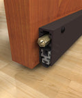 Double Neoprene Bulb Door Seal For Automatic Under Door Draft Stopper No Nonsense, Surface Mounted, 36 Inch, Dark Bronze Finish
