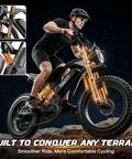Powerful Askgo Electric Dirt Bike For Adults Teens With 2500W Peak Motor, 36 Mph Top Speed, 65 Mile Range, dual suspension and fat tires