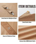 Details of 10x20 Ft Carport Replacement Canopy Top 800D Oxford Heavy Duty Waterproof Tarp Cover With 36 Ball Bungees And UV Protection