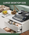 Five Drawer Wood Storage Cabinet With Wheels And Adjustable Shelf, Printer Stand For Home Office, showing drawers open