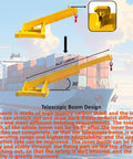 Heavy Duty Adjustable Forklift Telescopic Truss Jib Boom With Rock Solid Hella Strong Lifting Hook at full extension with 240cm length.