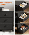 Electric Standing Desk With Drawers And Storage 47 By 24 Inch Sit Stand Desk with open drawer views showing contents