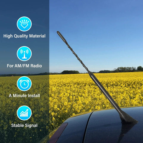 9 Inch Car Radio Antenna Mast For Ford Explorer Focus Ranger Lincoln MKT Mercury Milan Beefed Up Roof Mount Aerial in field