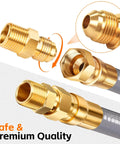 Three Eighths Inch Natural Gas Hose With Quick Connect Fitting For Grills And Heaters CSA Certified Flexible Low Pressure Gas Line