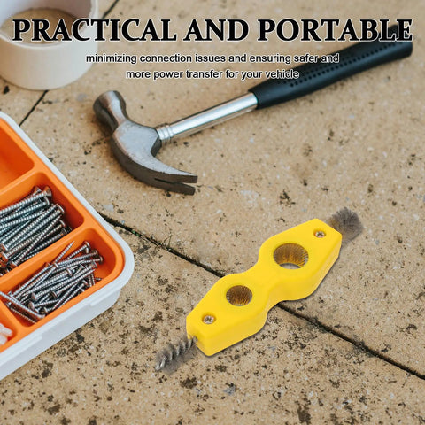 Double Ended Pipe Cleaner Brush For Automotive Parts And Copper Pipes Heavy Duty Abrasion Resistant Tool With Multi Diameter Adaptability For Plumbing Installation Plastic And Alloy Lines Battery Terminal Cleaner And Car Maintenance Must Have, 192x44x24 mm