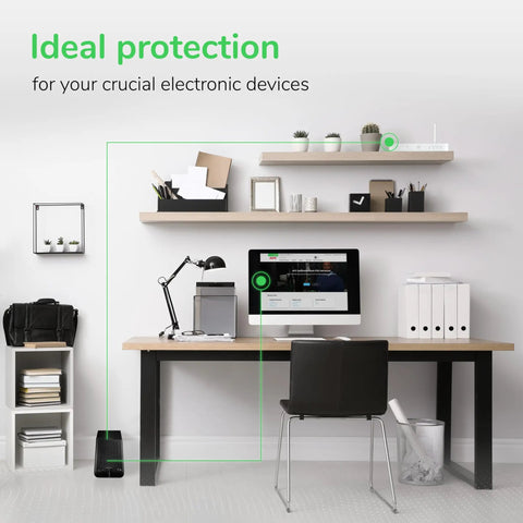 Uninterruptible Power Supply Battery Back Up 600VA 330W For Computers Wi Fi Routers And Home Office Gear 7 Outlets With USB Charging Keeps Your Internet Up When The Power Goes Out About 23 Minutes Of Runtime