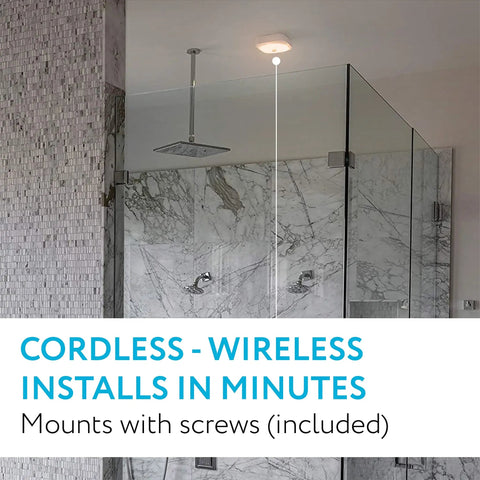Wireless Motion Sensor LED Ceiling Light Battery Operated Flush Mount For Indoor And Outdoor Use 200 Lumen Night Light Illuminates A 17 By 17 Foot Area Auto On In Darkness And Off After 30 Seconds
