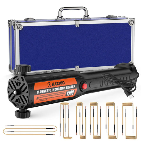 1500W Magnetic Induction Heater Kit For Busting Stubborn Nuts And Rusted Bolts Includes Twelve Copper Coils And Tough Carrying Case